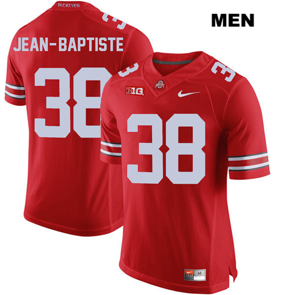 Ohio State Buckeyes Men's Javontae Jean-Baptiste #38 Red Authentic Nike College NCAA Stitched Football Jersey EG19X70QQ